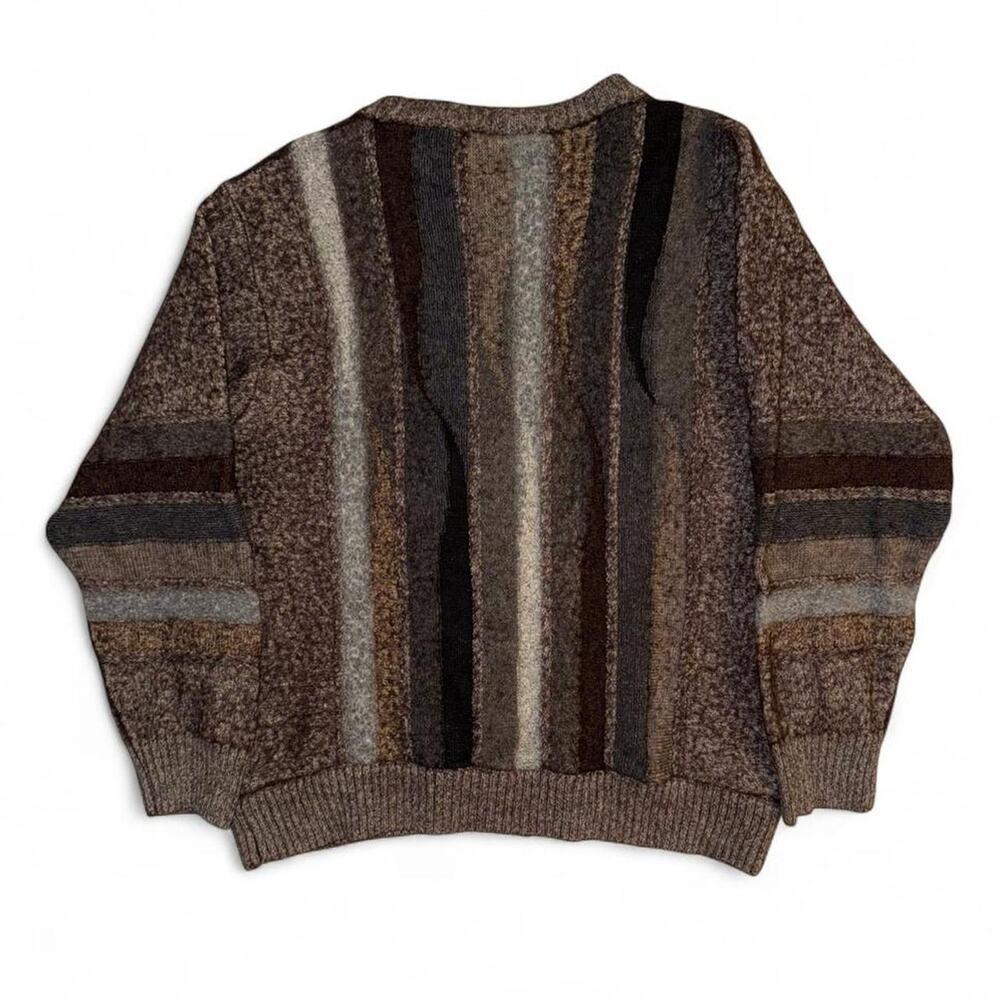 Vintage Vtg 90s coogi style Norm Thompson wool sweater grandpacore streetwear - Picture 3 of 4